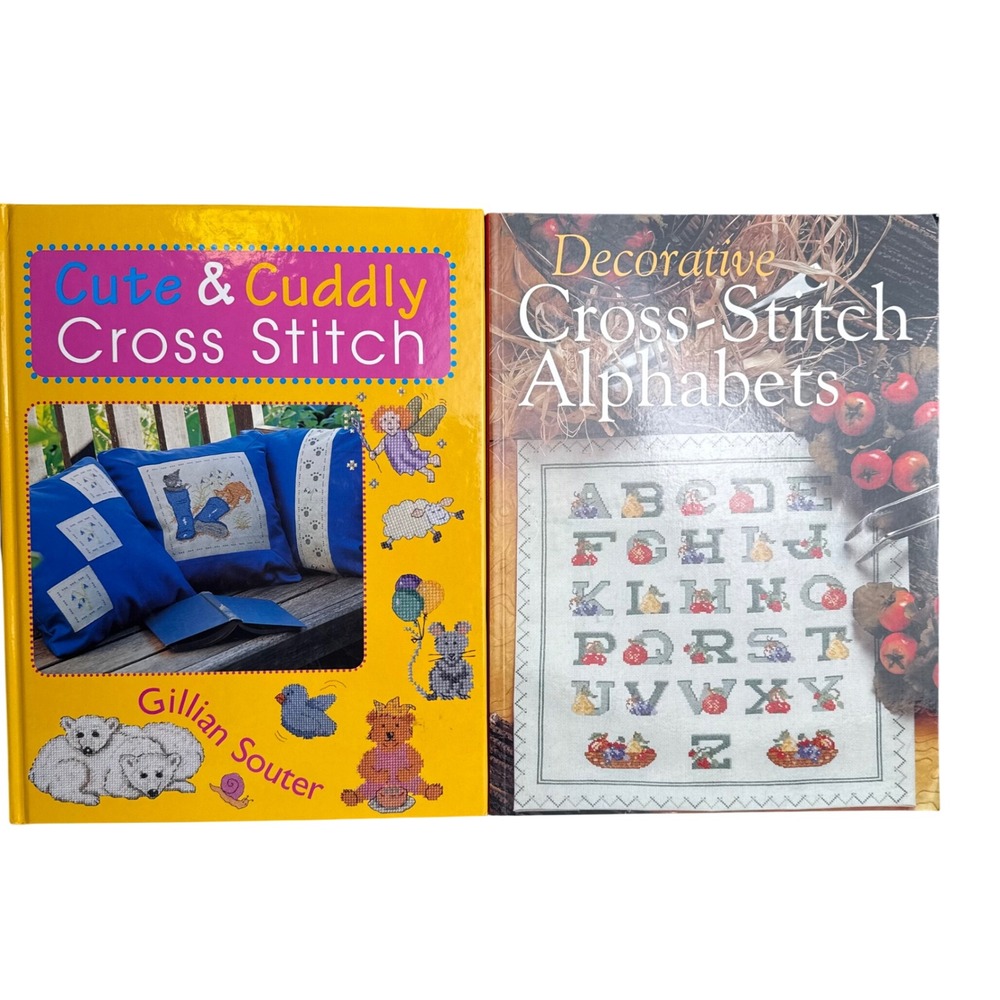 Gillian Souter Cute & Cuddly Cross Stitch & Decorative Alphabets Pattern Books